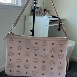Pink mcm hand bag